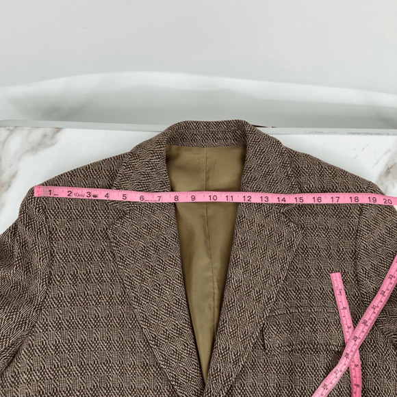Vintage Pendleton Mens Sport Coat 46R Wool Brown Preppy Old Money Classic - Picture 4 of 14